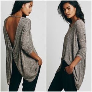 Free People open twist back sweater!!